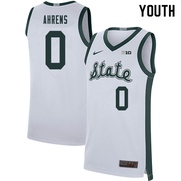 2020 Youth #0 Kyle Ahrens Michigan State Spartans College Basketball Jerseys Sale-Retro